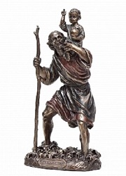 SAINT CHRISTOPHE FACON BRONZE STATUE SCULPTURE