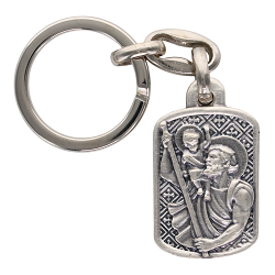 SAINT CHRISTOPHE RECTANGULAIRE ARRONDI PORTE CLES