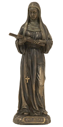 SAINTE RITA 21 CMS FACON BRONZE STATUE SCULPTURE