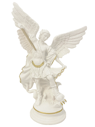 SAINT MICHEL ARCHANGE ALBATRE FILET OR 30 CMS