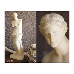 VENUS DE MILO PATINE BLANCHE STATUE 50 CMS