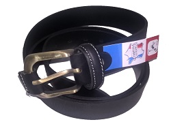 CEINTURE 140 /3.50 CMS CUIR NOIR EXTRA LONGUE