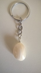 AGATE BLANCHE PORTE CLES PIERRE NATURELLE