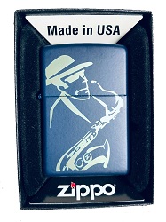 ZIPPO BRIQUET JAZZ SAXOPHONISTE